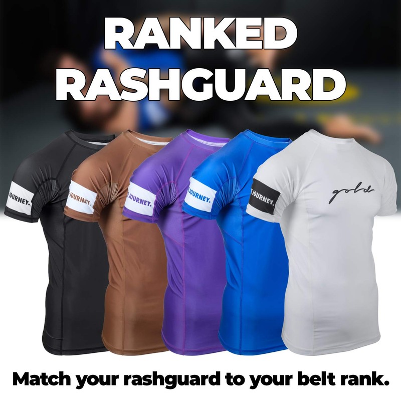 Gold BJJ Foundation Rash Guard - Ranked No-Gi and Gi