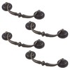 MY MIRONEY 4-Pack Drop Swing Cabinet Handles Antique Bronze Hanging
