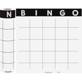 Carewon 100 Blank Bingo Cards - Large 9x9 Grid, Disposable Paper Bingo Sheets for Classroom, Parties & Events