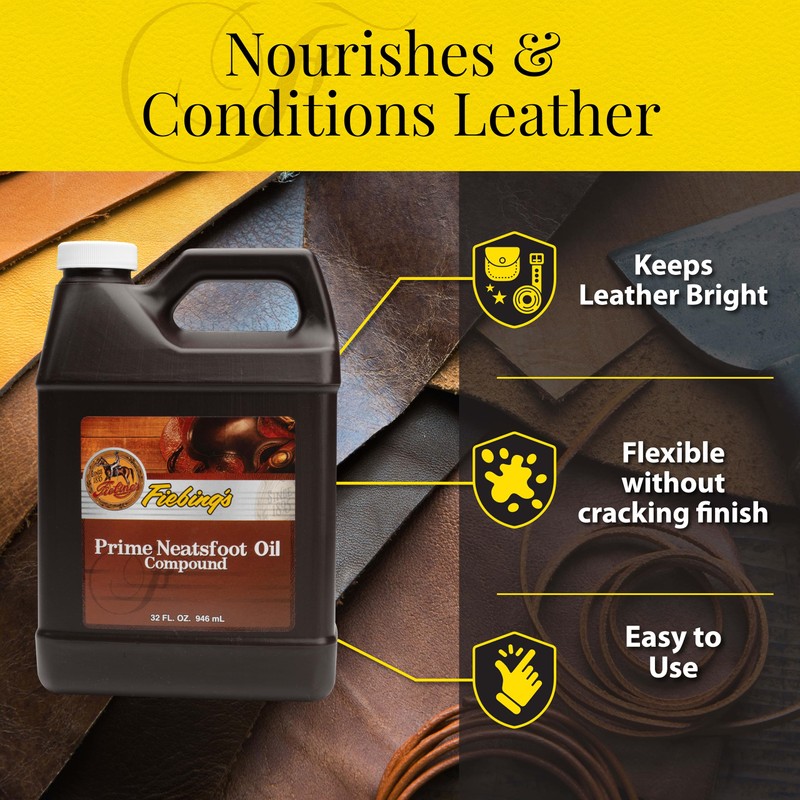Fiebing's Prime Neatsfoot Oil 32 Fl Oz - Leather Conditioner