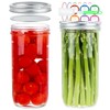 CARBLIN Wide Mouth Mason Jars 24 oz, 2 Pack Glass