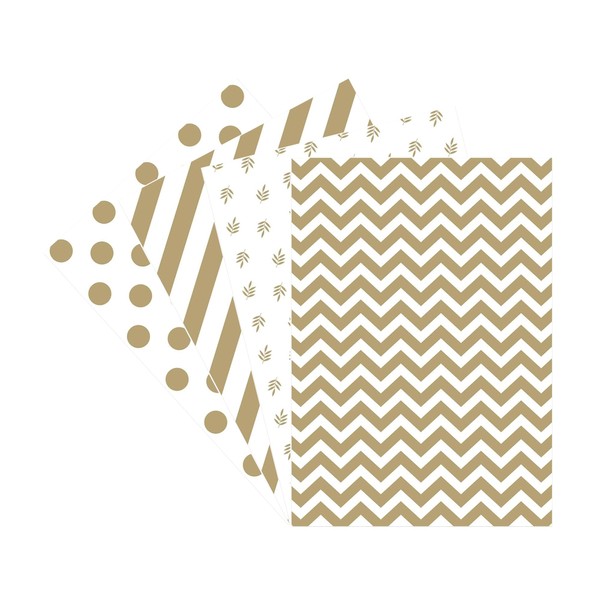 Hakua Design Waterproof A4 Paper Set (6 Patterns) Colorful Paper,
