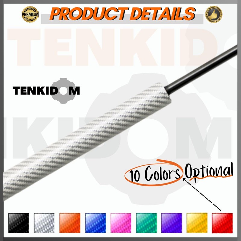 TENKIDOM Qty(2) Carbon Fiber Hood Struts Compatible with Honda Civic