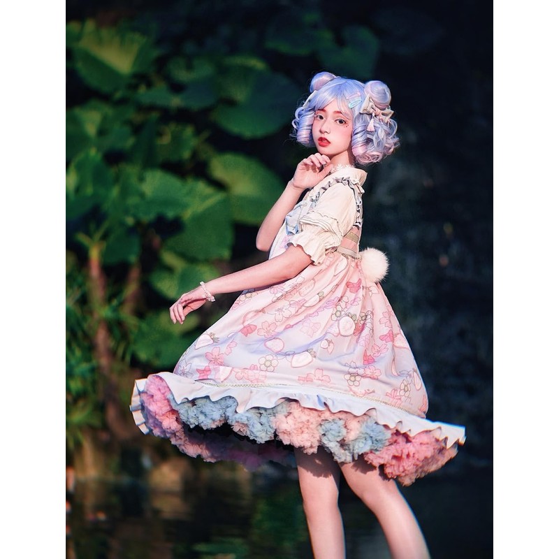 Acoolser Pannier Skirt, Tutu Skirt, Tulle, Petticoat, A-Line, Pannier, Volume,