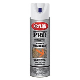 Krylon K07316007 APWA Brilliant White Water Based Marking Paint - 15 oz. Aerosol