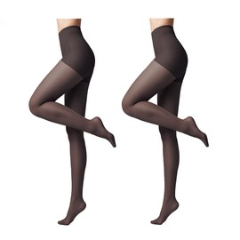 Conte elegant Modelling Women's Tights Pack of 2 - Active 20 Denier - Stimulates Blood Circulation Shaping Tights Women's Tights -, nero