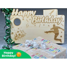 DIWULI Table Sign Happy Birthday Football | For Standing On Table | Made in Germany | Table Decoration for Children's Birthday Boy Girl | Decoration Football Sports