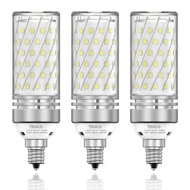 TSOCO E12 LED Bulbs,16W LED Chandelier Light Bulbs,120 Watt Equivalent,3000K Warmlight White,1400LM,Non-Dimmable Ceiling Fan Light Bulbs,Pack of 3 (Warmlight-16w)