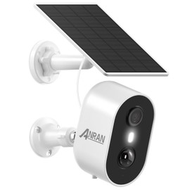 ANRAN 3MP Solar Security Cameras Wireless Outdoor for Home Security, 2K Color Night Vision WiFi Surveillance Home Camera with Solar Panel, Spotlight, PIR Detection, 2-Way Talk, Work with Alexa