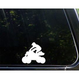 ATV - 4" x 4" - Vinyl Die Cut Decal/Bumper Sticker for Windows, Cars, Trucks, Laptops, Etc.