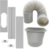 Portable Air Conditioner Window Vent Kit with 5.9” Diameter Hose,