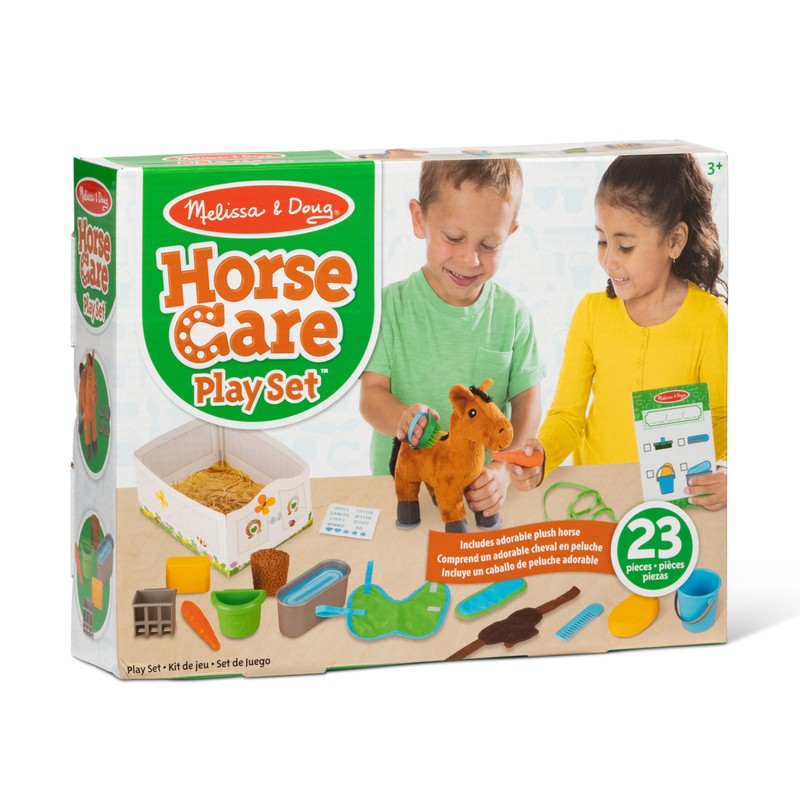 Melissa & Doug Feed & Groom Horse Care Play Set