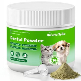 Dog Dental Powder 150g, Dog Teeth Cleaning Powder with Natural Plant Ingredients and Postbiotics for Dog and Cat Teeth Cleaning and Breath Freshener, Helps Reduce Plaque & Tartar