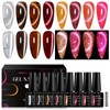 MEET ACROSS 8pcs Cat Eye Gel Nail Polish Set,Soak off