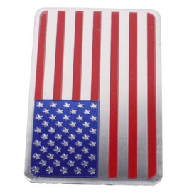 Alipis American Flag Car Decal Durable Aluminum US Flag Sticker for Vehicle Decor Large Square Design Fade Resistant for Car Side Rear Application