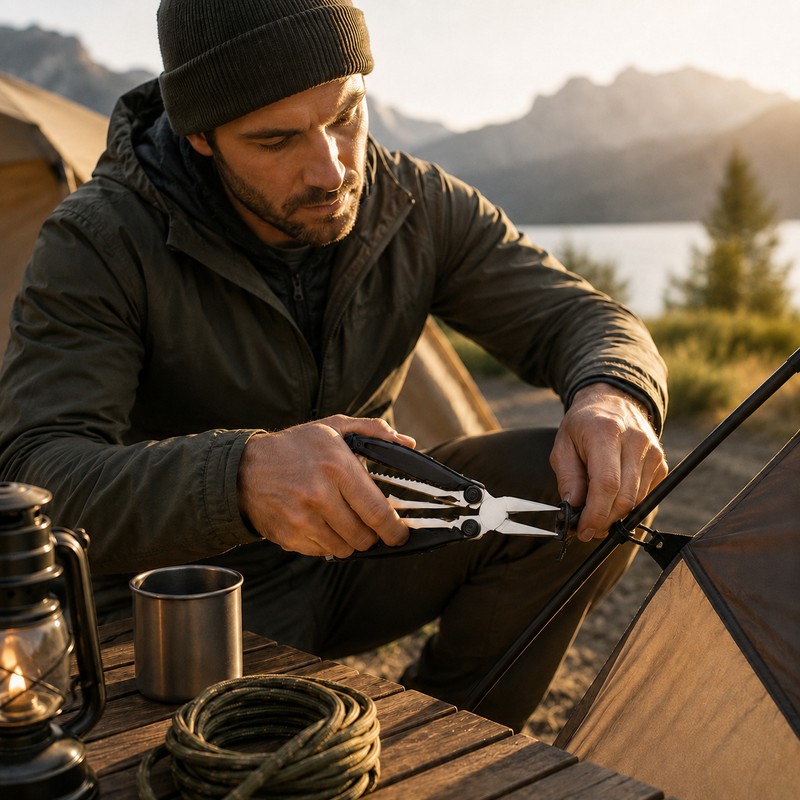 Folding Multitool Pliers for Camping – Stainless Steel Utility Tool