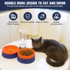 Cat Food Bowl, Cat Bowls Whisker Friendly with Water Dispenser