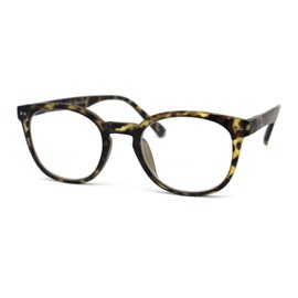 SA106 Unisex Round Keyhole Plastic Rim Bi-focal Reading Glasses +1.5 Matte Tortoise