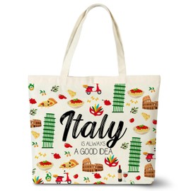 seclate Canvas Tote Bag, Paris Travel Gift Tote Bags for Women, Reusable Cloth Cotton Bags for Travel Shopping Beach, Paris Trip Lover Gifts - F07