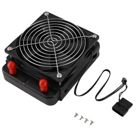 Aswalling 120mm 10 Pipe Water Cooling CPU Cooler Row Heat Exchanger Radiator with Fan for PC Computer LED Water Cooling System