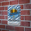 Blechschild | Biergarten | Geöffnet | Retro-Stil | 20 cm