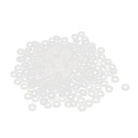 uxcell Nylon Flat Washers M2 5mm OD 2mm ID 1mm Thickness Sealing Gasket for Faucet Pipe Water Hose, White, Pack of 200