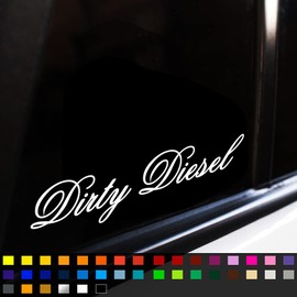 Dirty Diesel Sticker, JDM Sticker, Car Vinyl Decal Sticker, Car Window Sticker, Car Bumper Sticker, Funny Car Sticker, Funny Motorhome Sticker, Funny Caravan Sticker, 200mm