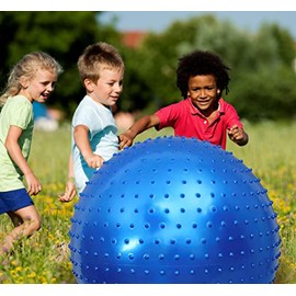 Large Sensory Massage Ball for Kids, 33.5" 85CM Bouncy Exercise Ball for Toddlers, Big Inflatable Ball with Tactile Stimulation Spikes, Outdoor Ball Pool Ball Yoga Ball, Large Beach Ball Water Ball