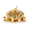 NKlaus Maritime Sundial Compass 11 cm in Wooden Box Brass