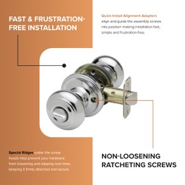 Copper Creek ck2030an Colonial Privacy Door Knob CK2030PS 1