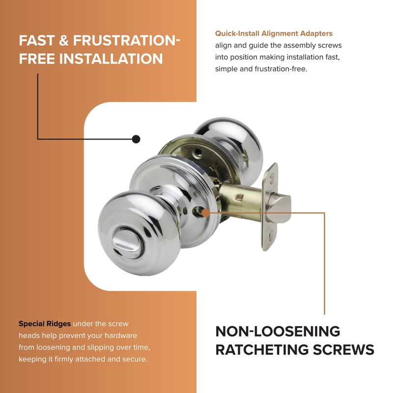 Copper Creek ck2030an Colonial Privacy Door Knob CK2030PS 1