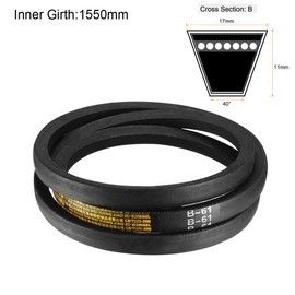 uxcell B-61 V-Belts 61" Inner Length, B-Section Rubber Drive Belt