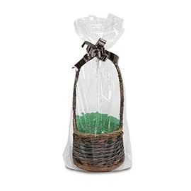 Gusset Pinched Bottom Basket Bags - Clear - Case 100 | Quantity: 100 | Width: 23''" Gusset - 9''