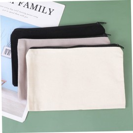 OATIPHO 12pcs Canvas Zipper Pouches Versatile Makeup Pencil Case for Storage Portable Black Beige Grey for Cosmetics Stationery and Travel