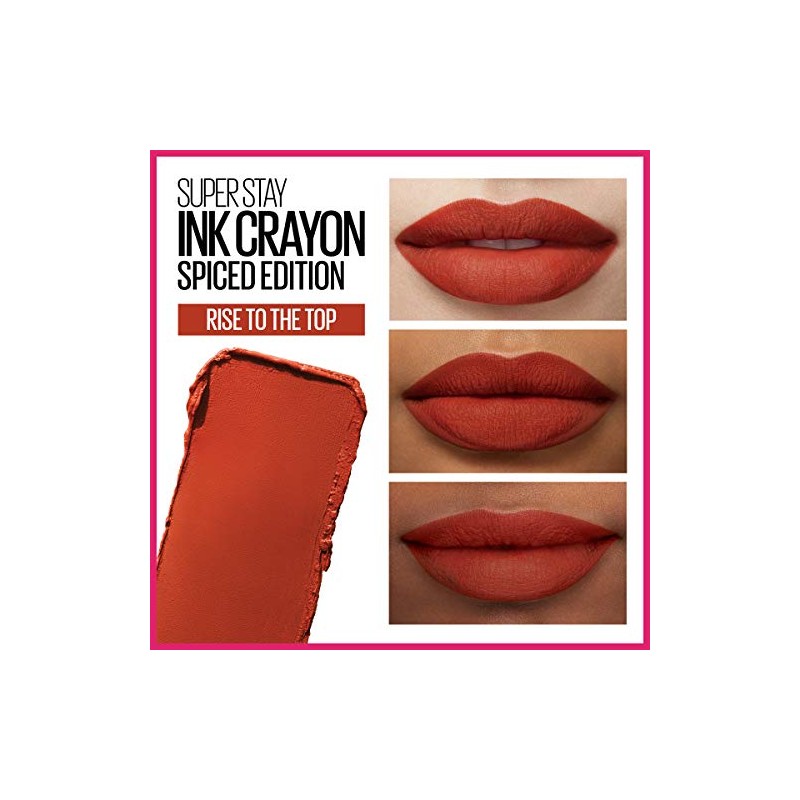 Maybelline Labial superstay ink crayon spiced edition, reach high 100,