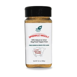 Sprinkle Wiggle - All Natural, Grass-Fed & Free-Range, 100% Lamb Liver & Lung Mix Topper for Dog Food, 5.3oz