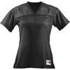 Augusta Sportswear Women's Junior Fit Replica Football Tee, Black, Large