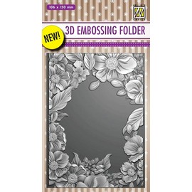 Nellie Snellen 3D Embossing Folder - Flower Frame