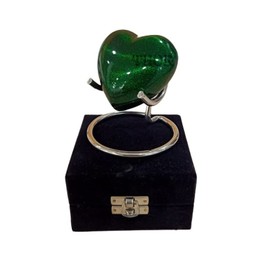 Green Heart Shape Beautiful Urn / Mini Heart Cremation Urn / Small Green Keepsake Urn for Ashes / Honor Your Loved Perfect for Adults