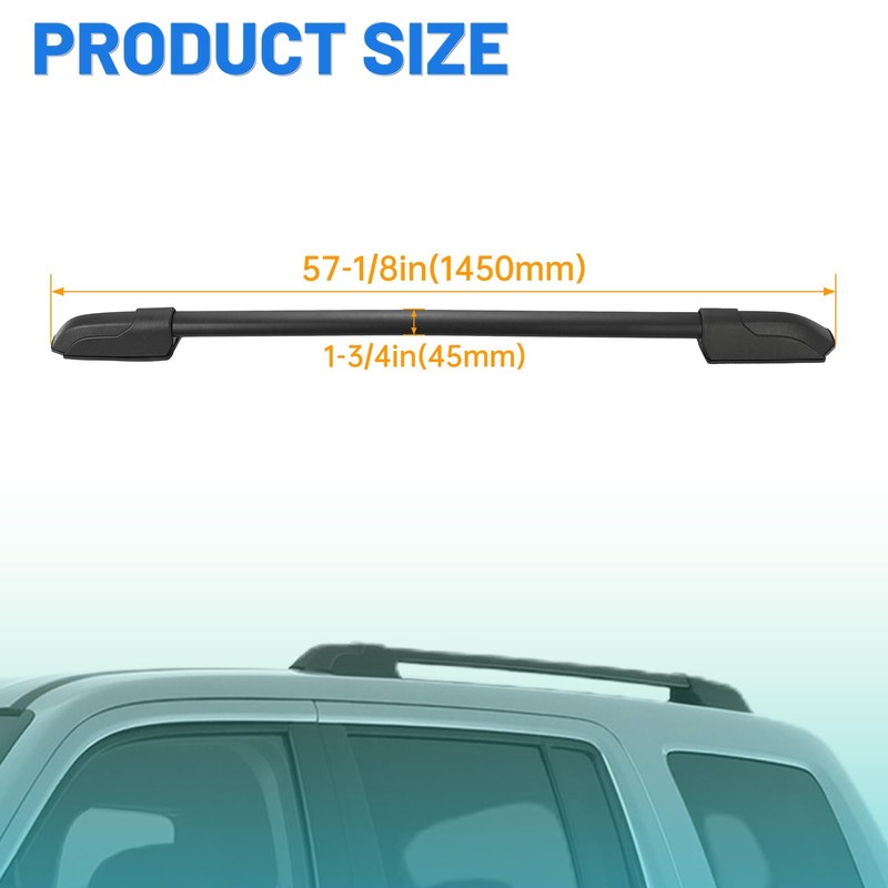 KUAFU Roof Rack Side Rails Compatible with 2009-2015 Honda Pilot