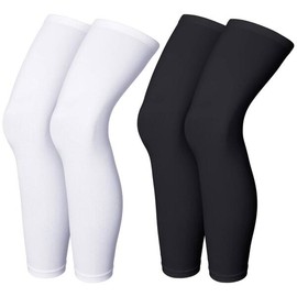 Sky T 스카이티 컴프레션 레그 슬리브 길이 남성용 스포츠 사이클링, 러닝, 농구 [White] Skyty Compression Leg Sleeve Length for Men's Sports Cycling, Running, Basketball [White]