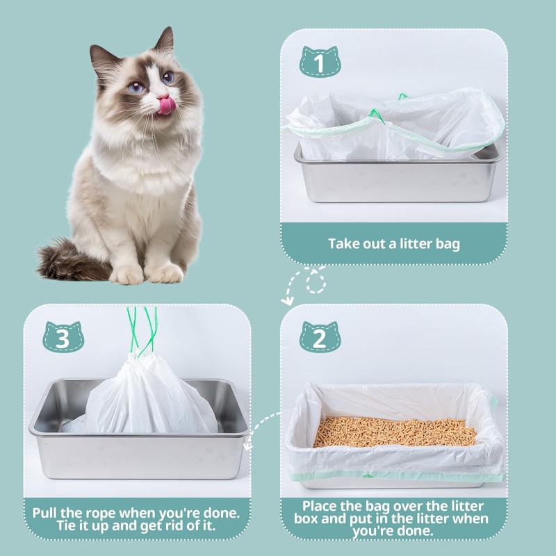 Large Litter Box Liner, 20 Count Litter Box Liner, Extra