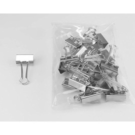 X17 - 32mm wide (20) Nickel Foldback Clips Paper Clips