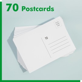 70 PCS Blank Postcards with Mailing Side, Mailable Printable Postcards, Postcard Paper Cardstock for New Yew, Christmas, Mother’s Day, Holidays (6” x 4”)