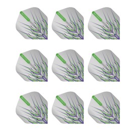 RED DRAGON Peter Wright Snakebite Hardcore Mohawk Purple & Green Dart Flights - 3 Sets Per Pack (9 Flights in Total)