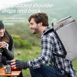 Backpack Cooler,36 Can Cooler Backpack & Portable Lightweight Backpack Coolers Insulated Leak Proof for Men and Women (Gray)