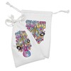 Ambesonne Groovy Fabric Pouch Set of 2, Peace Love Music