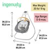 Ingenuity SimpleComfort Compact Soothing Swing, Rotating Toy Bar, Rotating Seat,