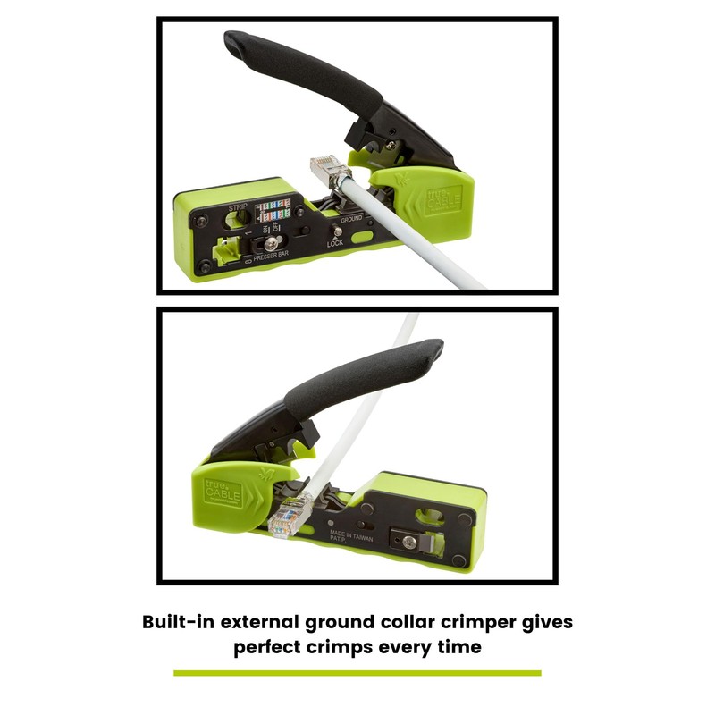 trueCABLE Crimp Tool for Pass Through RJ45 - All-in-One Ethernet