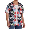 ReLuB Funky Hawaiian Shirt for Men, Cow Flower Graphics Button